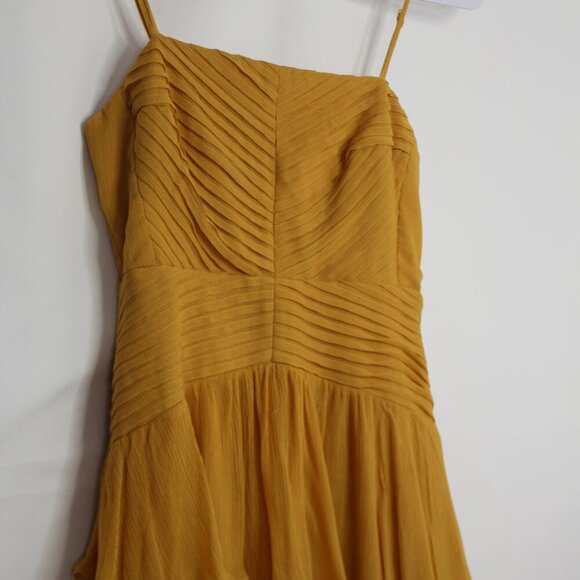 NEW Shona Joy Iris Pin Frill Midi Dress in Saffon Yellow Size Xtra Small - Picture 3 of 14